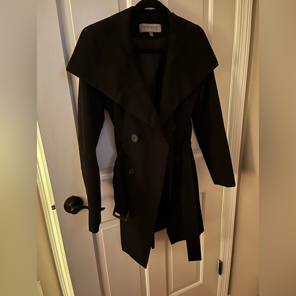 Ann Klein trench coat black - Picture 2 of 4